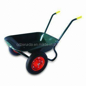 Double Wheels Steel Tray Wheel Barrow for Women Image1