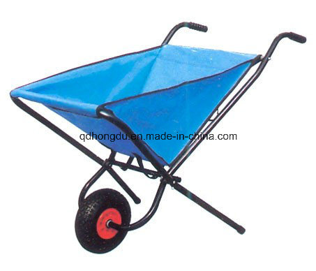 Foldable Wheelbarrow with Poly Tray and Steel Frame Image1