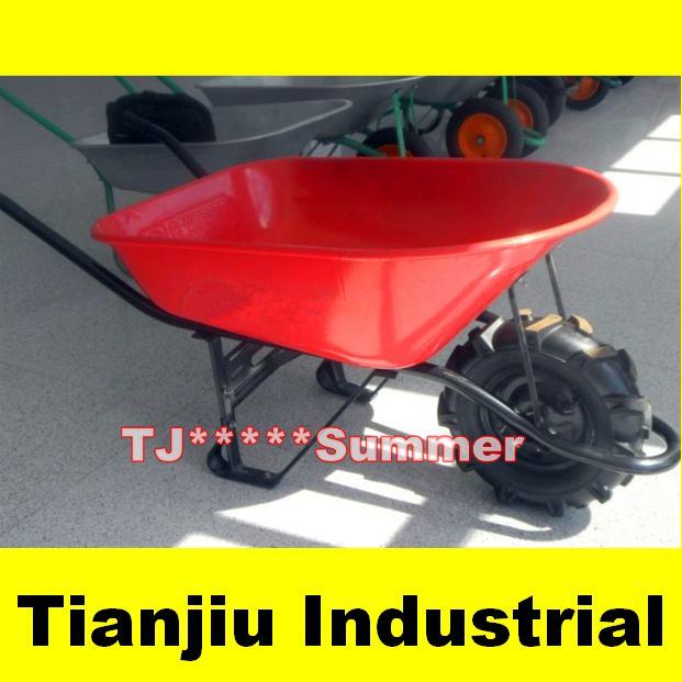 Peru 80L Steel Painted Tray Wheel Barrow with Tractor Wheel Image1
