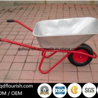 Zinc Plated Galvanized Wheelbarrow Rubber Wheel Barrow Wb6404