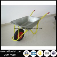 Zinc Plated Galvanized Wheelbarrow Rubber Wheel Barrow Wb6404u