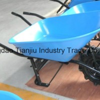 Steel Painted Tray Wheelbarrow with Tractor Wheel (WB7215)