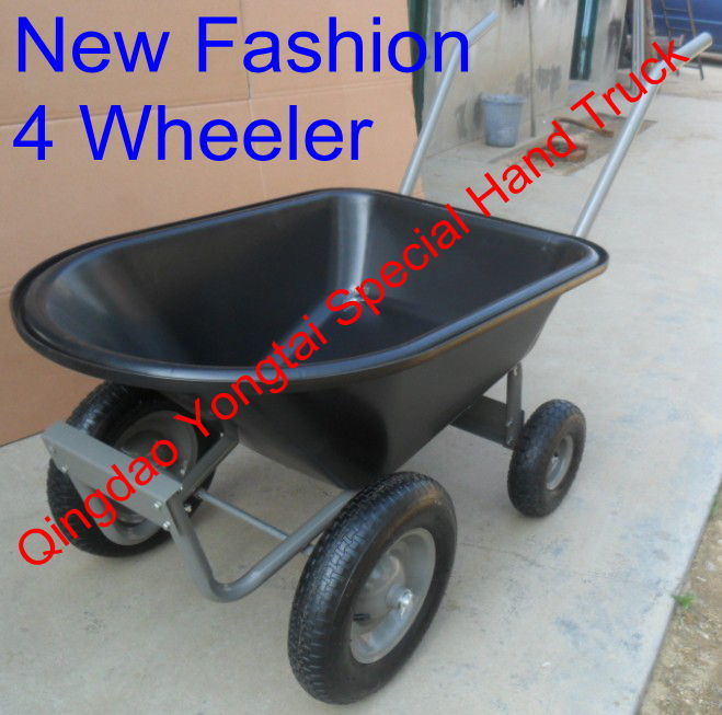4 Wheeler Poly Tray Wheelbarrow Image1