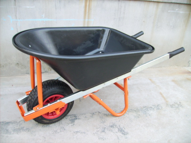 Upturning Poly Tray Wheelbarrow & Nose Guard with Hook Image1