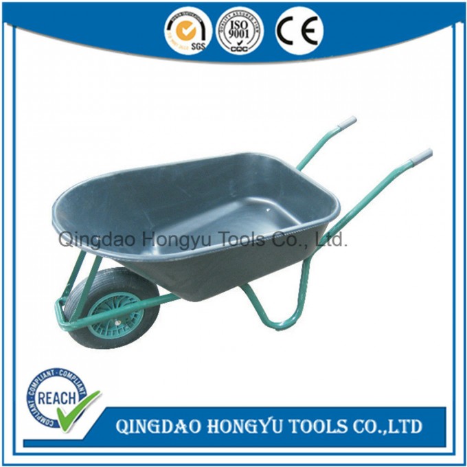 Hot Sell Plastic Tray Pneumatic Wheel Wheelbarrow (WB6414L) Image1