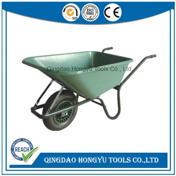 China Plastic Wheel Barrow with 90L Tray for Sale (WB6414) Image1