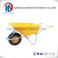 Beautiful Yellow Color Plastic Tray Wheel Barrow (WB6414C)