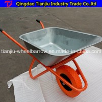 Galvanized Tray Wheelbarrow Wb6418 with PU Wheel