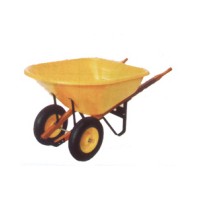 Plastic Tray with Double Wheel Wheel Barrow (WH8802)