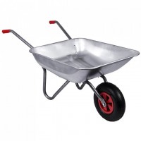 European Plastic Wheel Galvanized 65LTR Easiload Wheel Barrow