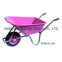 Narrow Double Wheels Plastic Wheelbarrow Wb6414s