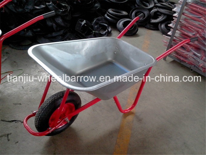 Wb5009 Galvanized Wheelbarrow for Russia Market Image1
