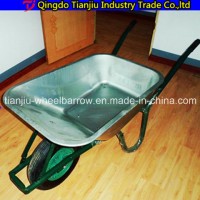 Zinc Plated Wheelbarrow Wb6414t with Plastic Rim