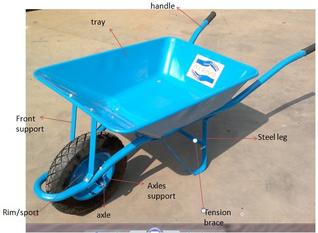Strong Wheelbarrow for Indian Wheelbarrow Wb6209 Image1