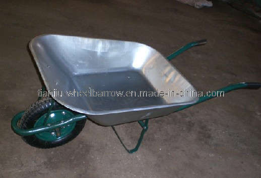 Qingdao Galvanized Wheelbarrow Wb6203 with Pneumatic Wheel Image1