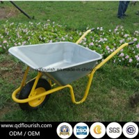 Wb6423 Zinc Plated Galvanized Tray Wheelbarrow Garden Tool Cart Trolley