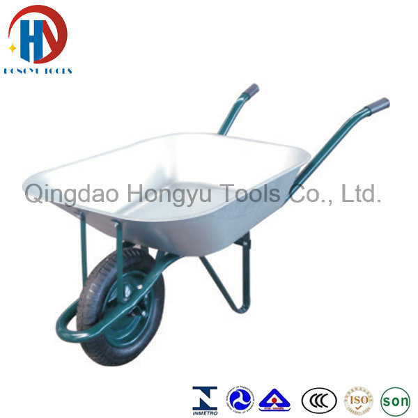 Improved Stronger Light Duty Wheelbarrow with Galvanized Tray (WB6203) Image1