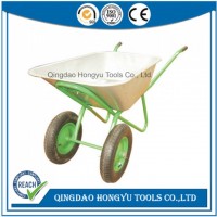 Russia Market Dorable Pneumatic Wheel Galvanized Tray Wheelbarrow (WB6404A)