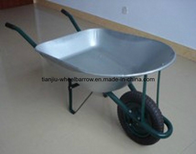 Wb7201 Galvanized Tray Industrial Wheel Barrow for Sell Image1
