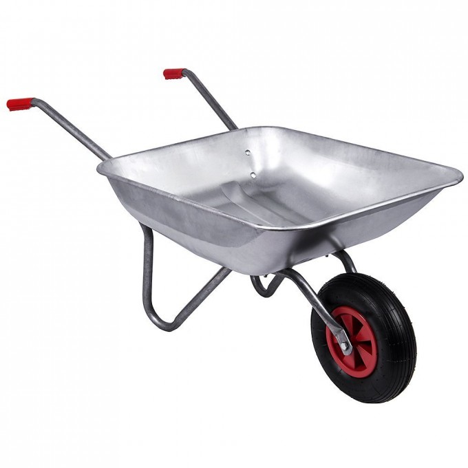European Small Wheel Galvanized Wheelbarrow Image1