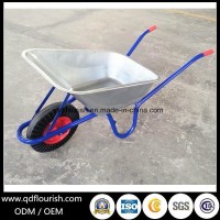 Zinc Plated Galvanized Wheelbarrow Wb6419 Rubber Wheel Barrow Cart