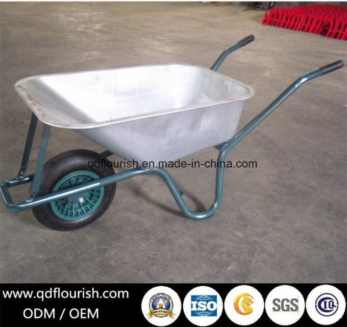 Zinc Plated Galvanized Heavy Load Wheelbarrow Wb6414 Image1