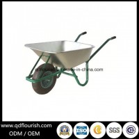 Zinc Plated Galvanized Wheelbarrow Rubber Wheel Barrow Wb6414t