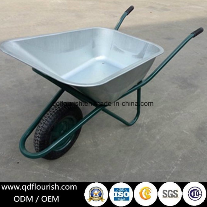 Wheel Barrow Zinc Plated Galvanized Wheelbarrow Wb6418 Image1