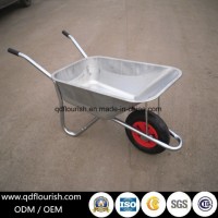 Zinc Plated Galvanized Wheelbarrow Rubber Wheel Barrow