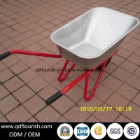Wb6404 Zinc Plated Galvanized Wheelbarrow Rubber Wheel Barrow