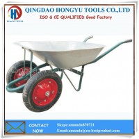 Europe Market Hot Sale Two 3.50-8 Rubber Wheel Barrows