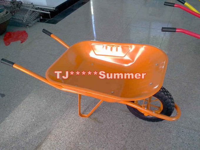 Strengthen Wb6400 Wheel Barrow with 4.00-8 Solid Rubber Wheel Image1