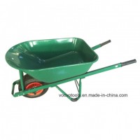 Black/Green Tray Heavy Duty Wheelbarrow with Large Capacity
