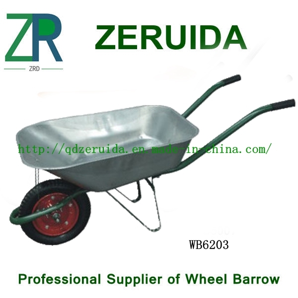 Popular Russian Market Wheelbarrow with Samll Galvnized Tray (WB6203) Image1