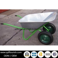 Zinc Plated Galvanized Wheelbarrow Rubber Wheel Barrow Wb6431