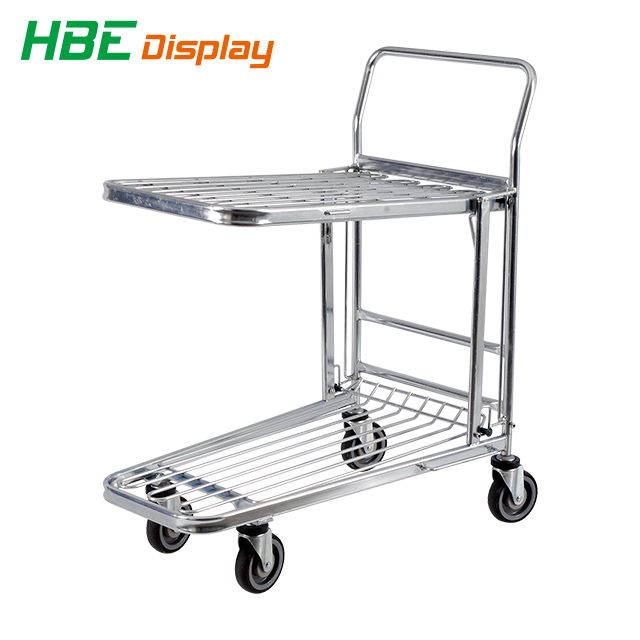 Medium Duty Foldable Supermarket Warehouse Hand Trolley Image1