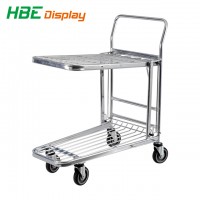 Medium Duty Foldable Supermarket Warehouse Hand Trolley