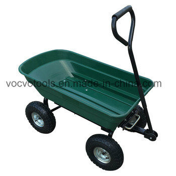 Garden Plastic Handy Folding Push Dump Tools Cart Hand Trolley Image1