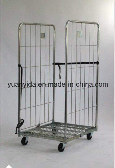 2-Sided Zinc Plating Foldable Logistical Roll Pallets/Roll Containers/Hand Trolley Image1