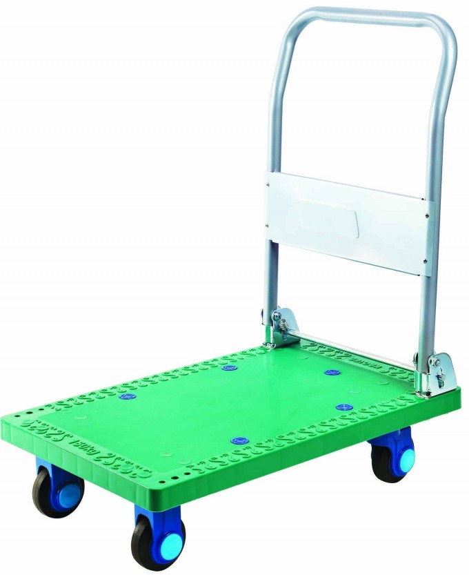 150kg High Quality Plastic Platform Hand Cart Folding Pallet Industrial Trolley Image1