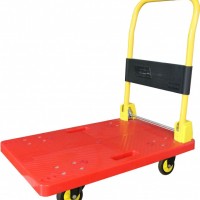 200kg Red Platform Trolley Noiseless Folding Hand Cart