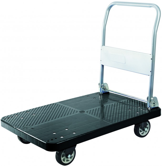 300kg Cheap Selling Black Plastic Folding Hand Truck Platfomr Trolley Image1