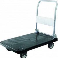 300kg Cheap Selling Black Plastic Folding Hand Truck Platfomr Trolley