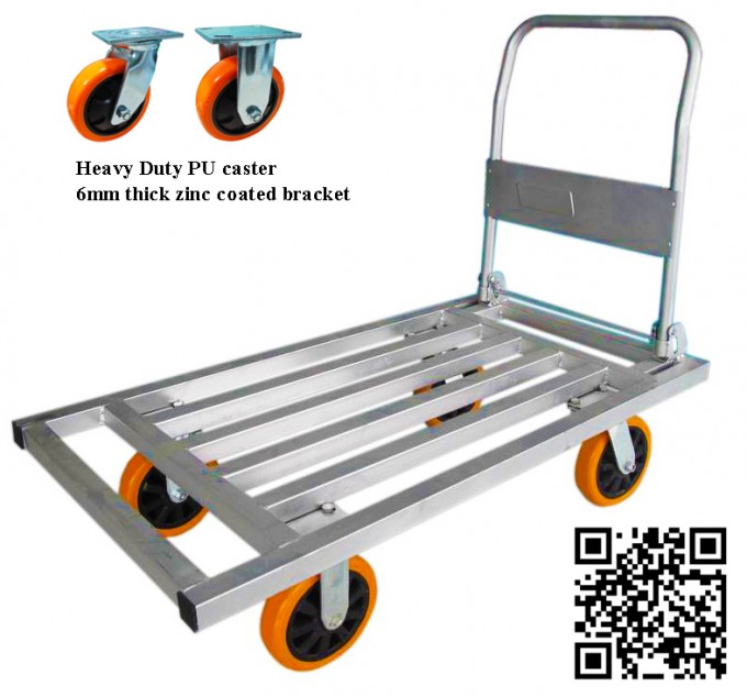 600kg Square Pipe Folding Hand Trolley Image1