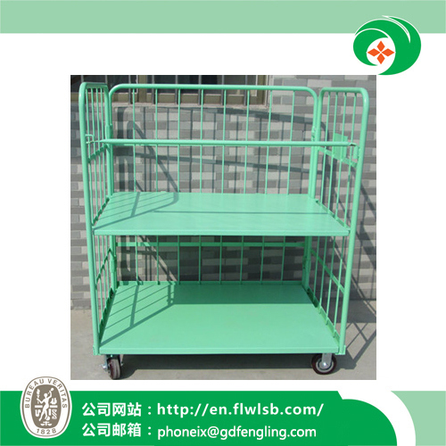 Folding Steel Cage Trolley for Transportation with Ce Image1