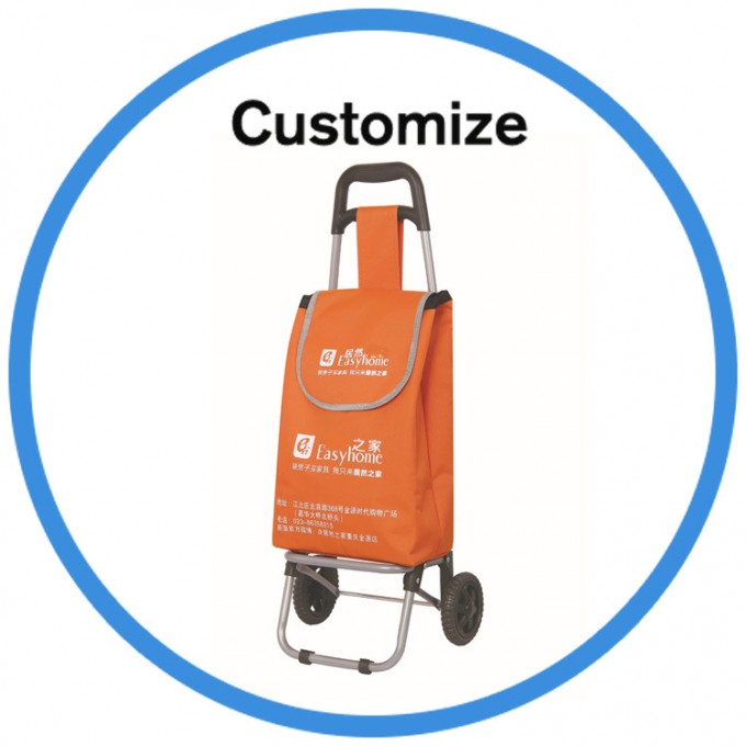 Folding Shopping Trolley with Handle Image1