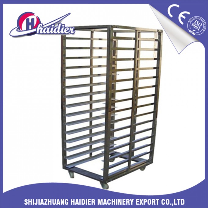 Folding Stainless Steel Baking Rack Trolley for Rotary Baking Oven Image1