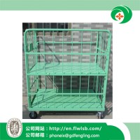 Folding Metal Cage Trolley for Warehouse with Ce