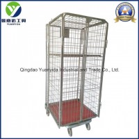 Full Sides Nestable Laundry Cart Roll Container Storage Packing Hand Trolley