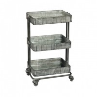 3 Tier Industrial Food Serving Trolley on Wheels
